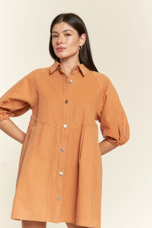 Jade By Jane Washed Denim Mini Dress | Casual Utility Chic Style - NeoKira Unlimited