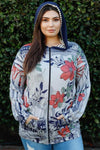 Tasha Apparel Full Size Floral Zip Up Hoodie Hoodie Trendsi Rust Floral S 