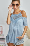 BiBi Front Crochet Lace Adjustable Strap Top Top Trendsi   