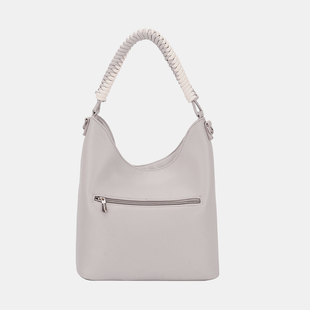 David Jones Woven Handle PU Leather Handbag - NeoKira Unlimited