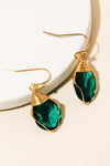 Fame Wire Wrapped Glass Gem Dangle Earrings Drop Earrings Trendsi   