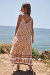 Davi & Dani Floral Border Printed V-Neck Sleeveless Maxi Dress Maxi Dress Davi & Dani   