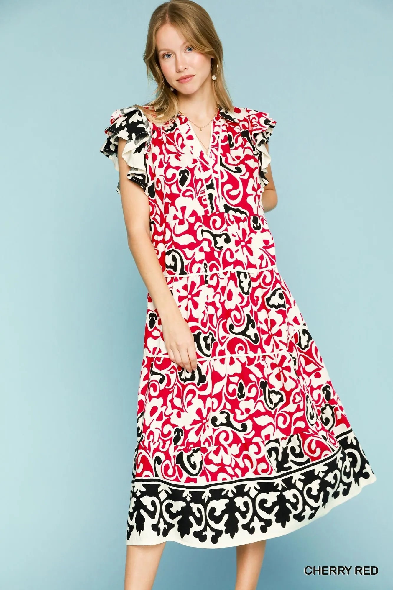 Umgee Floral Midi Dress – Boho Statement Style - NeoKira Unlimited