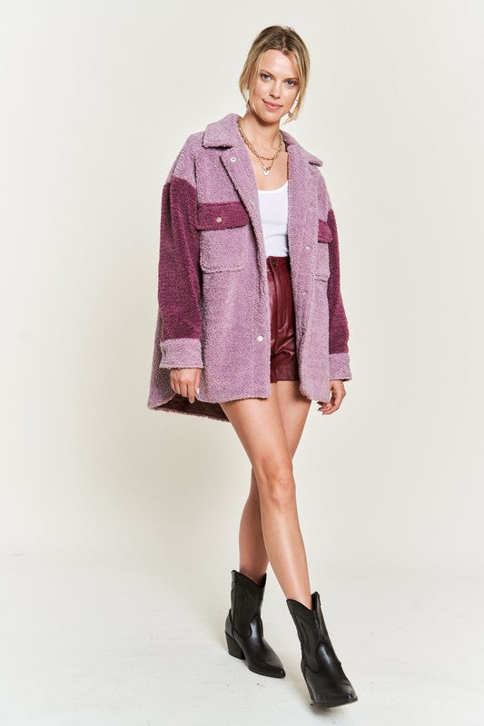 Jade By Jane Colorblock Oversized Shirt Shacket | Cozy Streetwear Vibe - NeoKira Unlimited