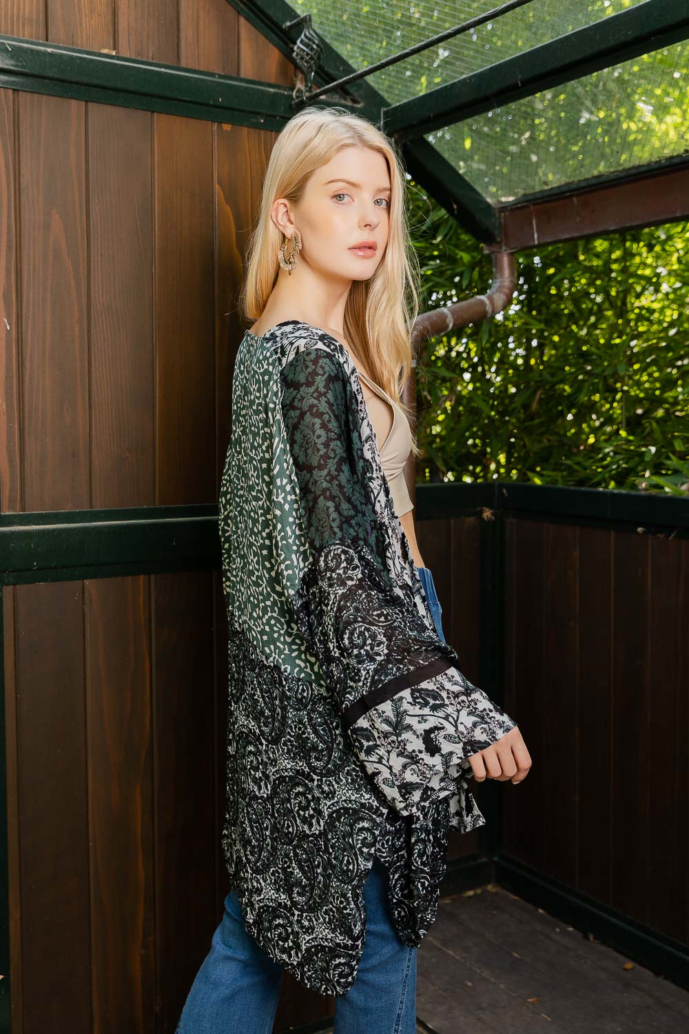 Airy Kimono With Playful Pattern Kimono Leto Collection   