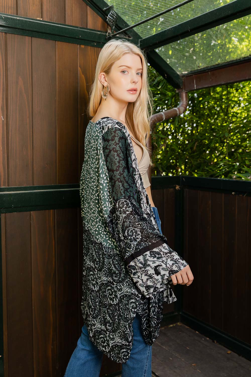 Airy Kimono With Playful Pattern - NeoKira Unlimited