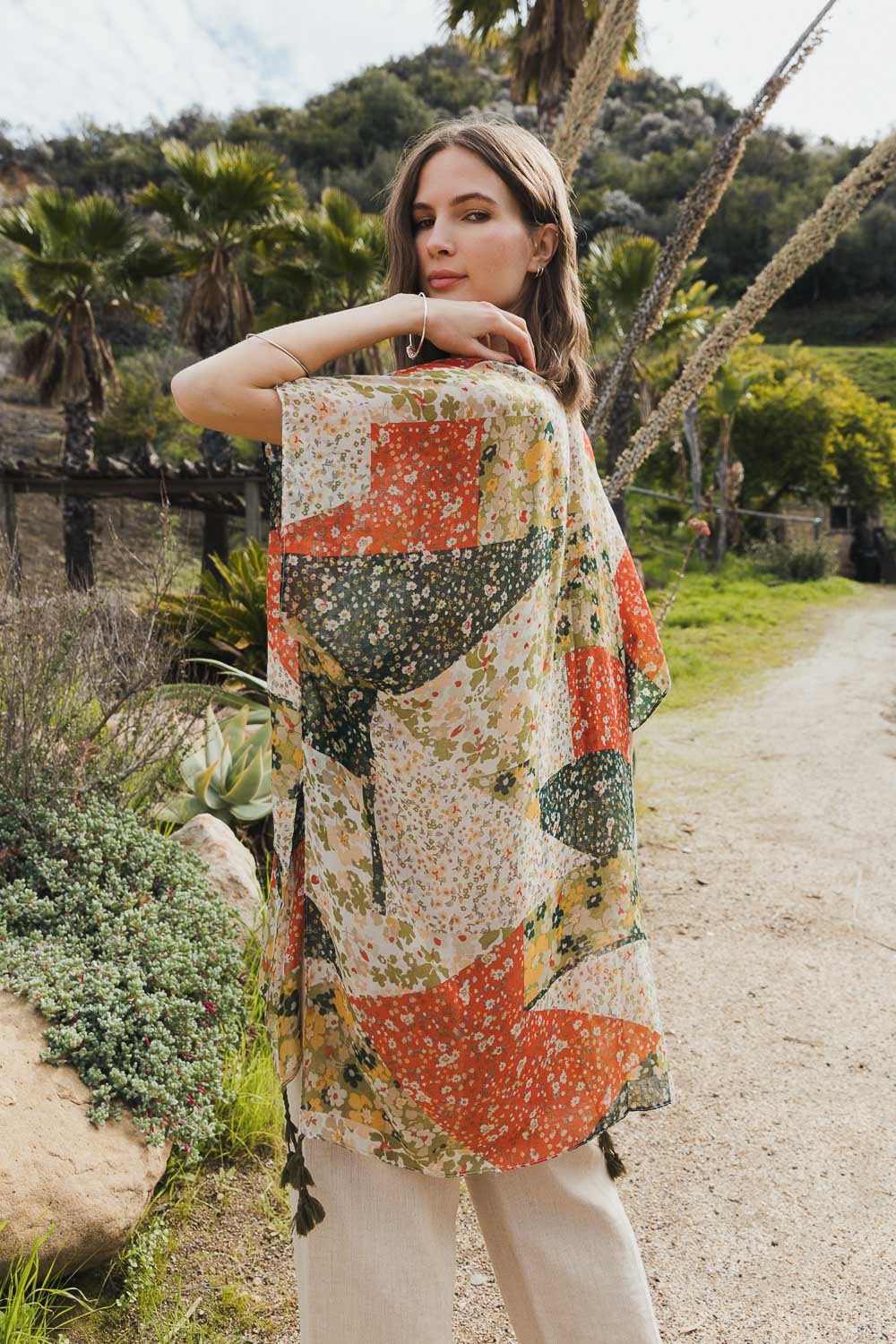 Allover Floral Print Kimono - NeoKira Unlimited