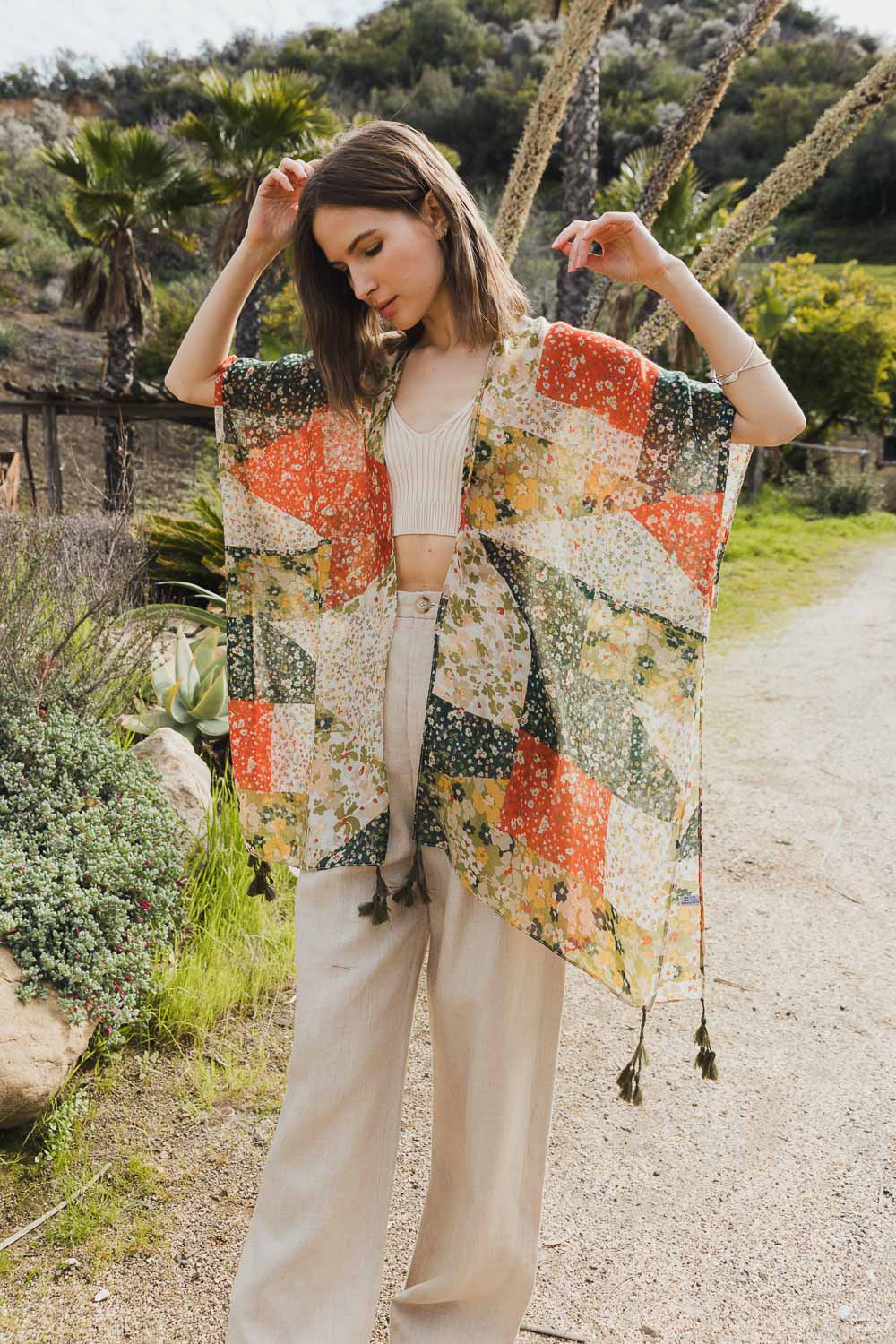 Allover Floral Print Kimono - NeoKira Unlimited