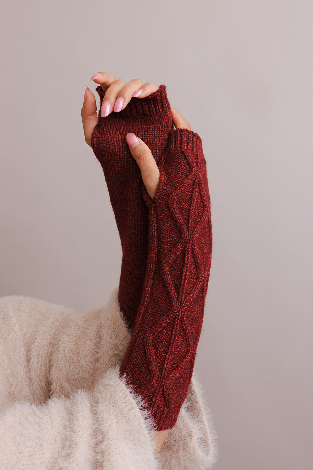 Aran Soft Knitted Arm Warmer - NeoKira Unlimited