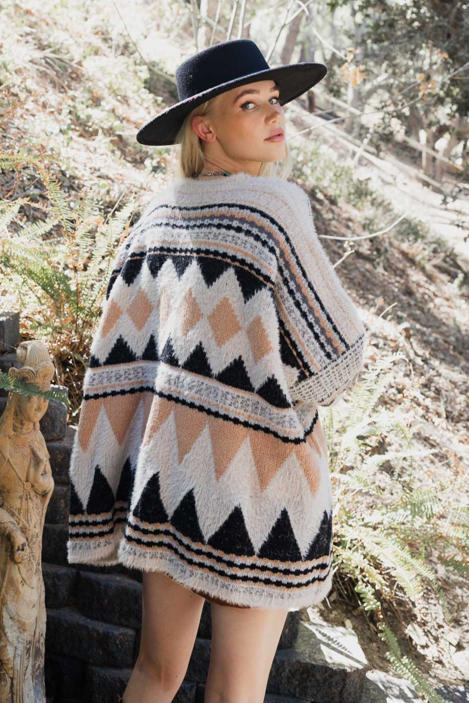 Aztec Dreams Faux Hair Pocket Ruana - NeoKira Unlimited