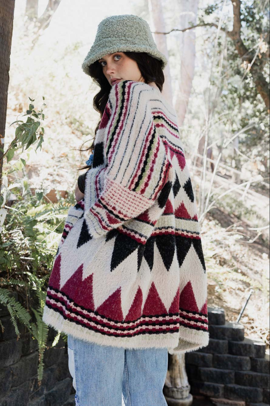 Aztec Dreams Faux Hair Pocket Ruana - NeoKira Unlimited