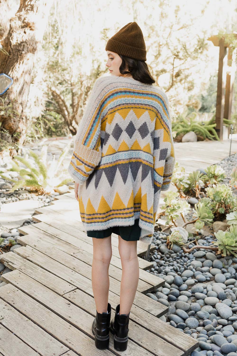 Aztec Dreams Faux Hair Pocket Ruana - NeoKira Unlimited