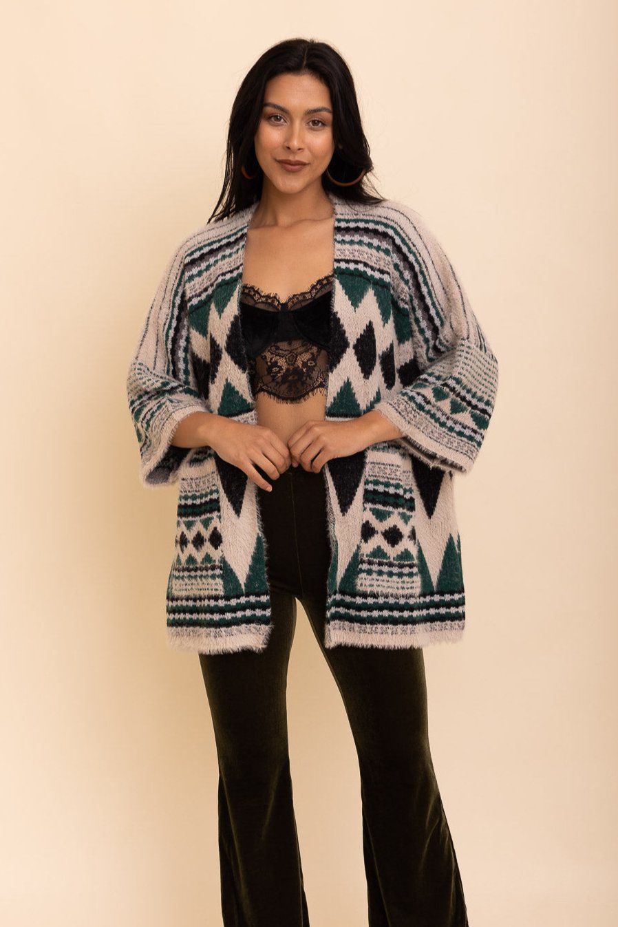 Aztec Dreams Faux Hair Pocket Ruana - NeoKira Unlimited