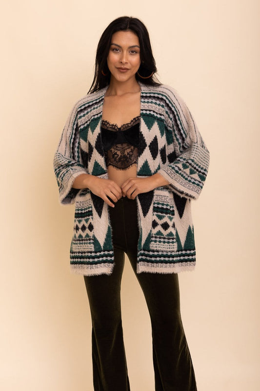 Aztec Dreams Faux Hair Pocket Ruana - NeoKira Unlimited