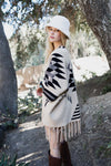 Aztec Luxe Fringed Ruana Ponchos Leto Collection   