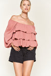 Jade By Jane Tiered Flounce Design Blouse Blouse Jade By Jane   