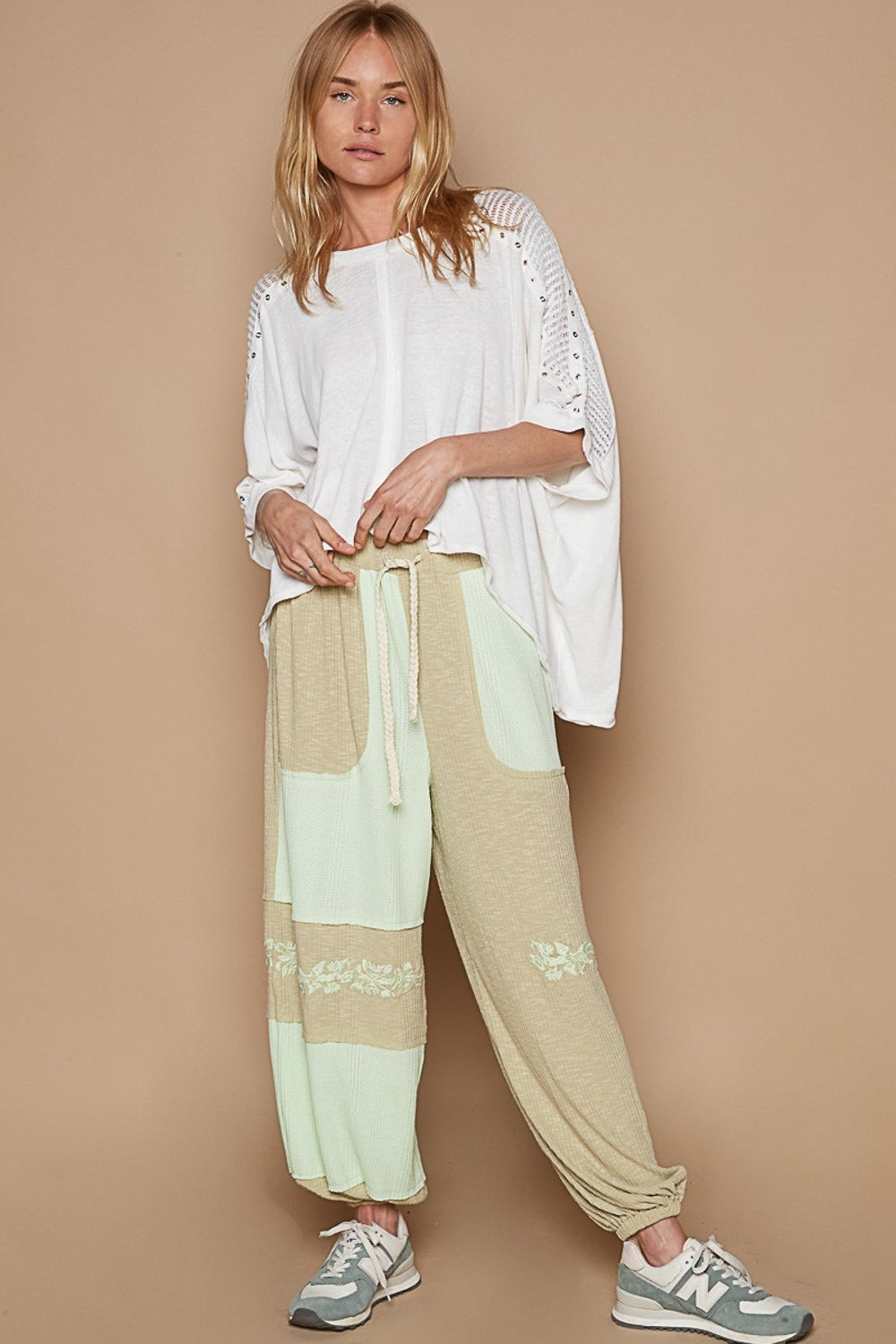 POL Eyelet Detail Studded High-Low Top - NeoKira Unlimited