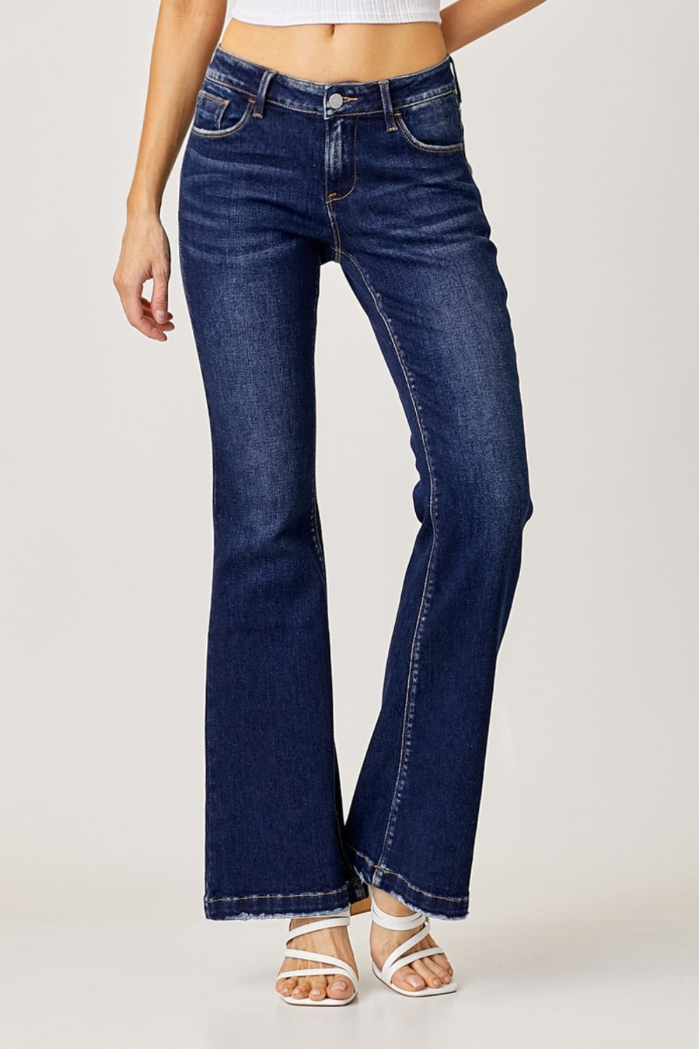 RISEN Full Size Low Rise Flare Jeans - NeoKira Unlimited