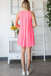 Heimish Full Size V-Neck Mini Tank Dress with Pockets Mini Dress Trendsi   