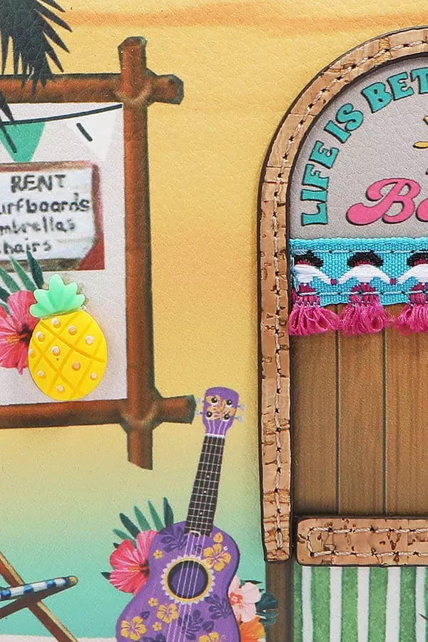 Nicole Lee USA Sun and Sand Crossbody Bag Coastal Boho Chic Resort Style - NeoKira Unlimited