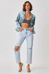 RISEN Button Up Ombre Washed Jacket Jacket Trendsi   