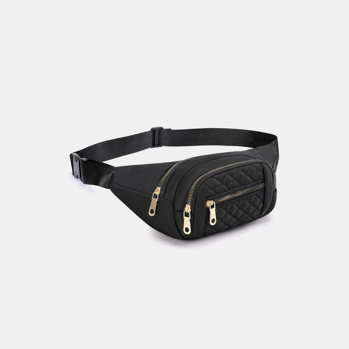 Zenana Quilted Multi Pocket Waist Belt Bag Fanny Packs Trendsi   