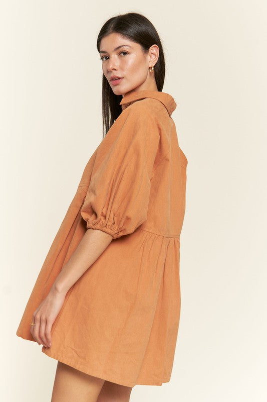 Jade By Jane Washed Denim Mini Dress | Casual Utility Chic Style - NeoKira Unlimited