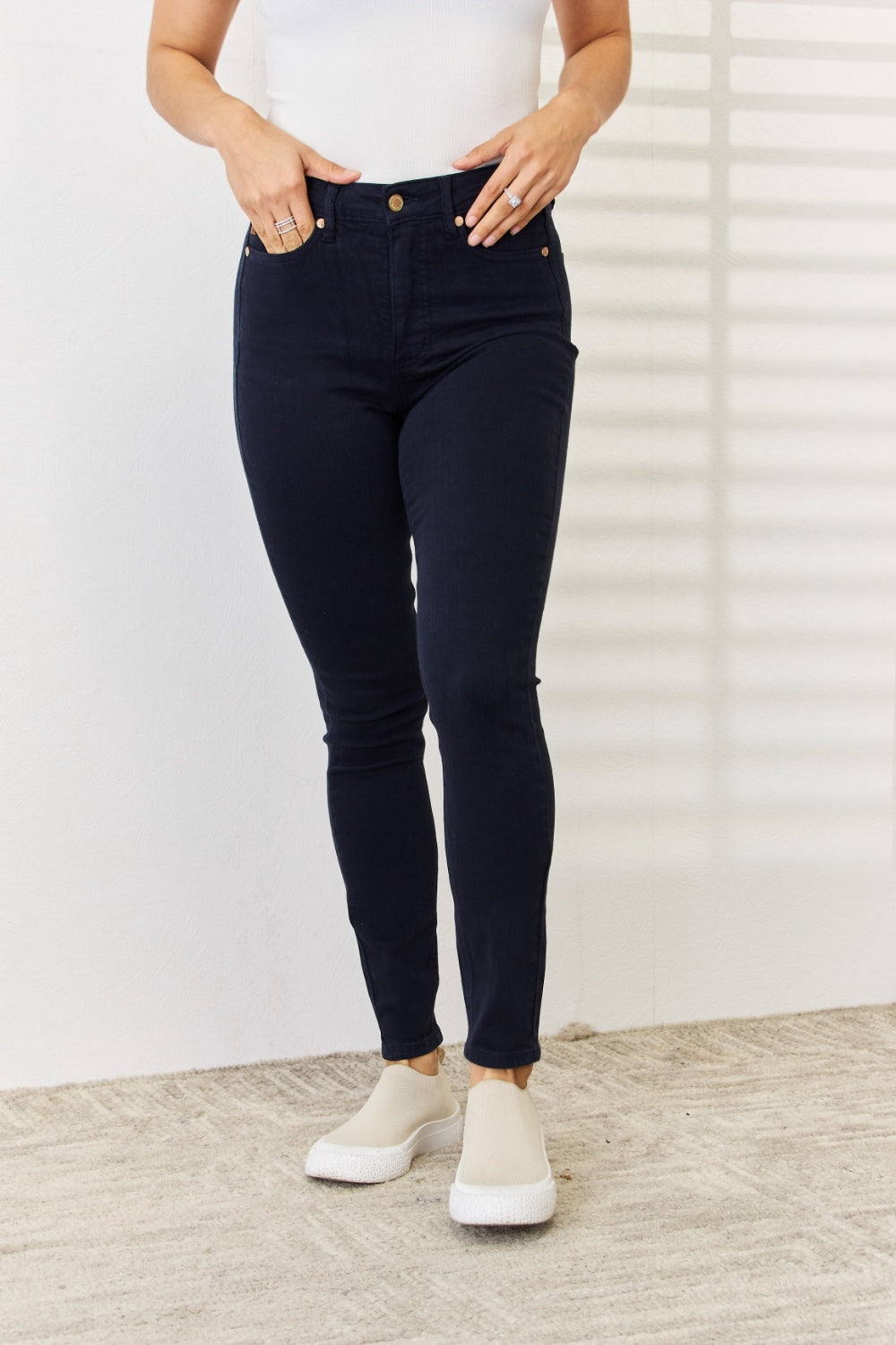 Judy Blue Full Size Garment Dyed Tummy Control Skinny Jeans - NeoKira Unlimited