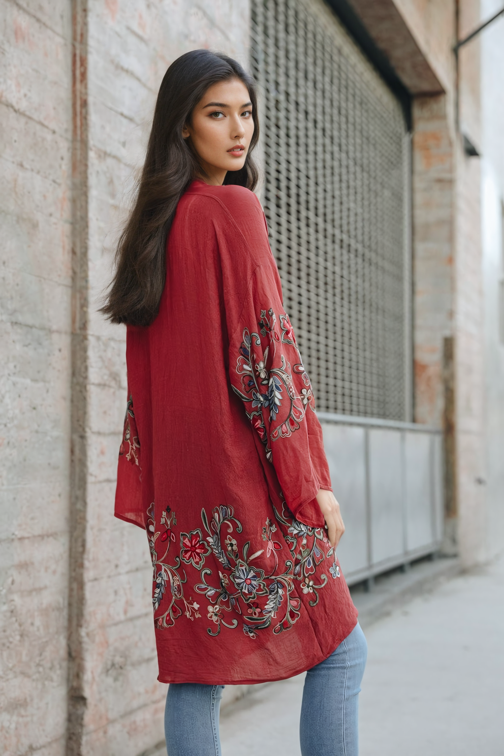 Long Floral Kimono Cardigan – Elegant and Versatile - NeoKira Unlimited