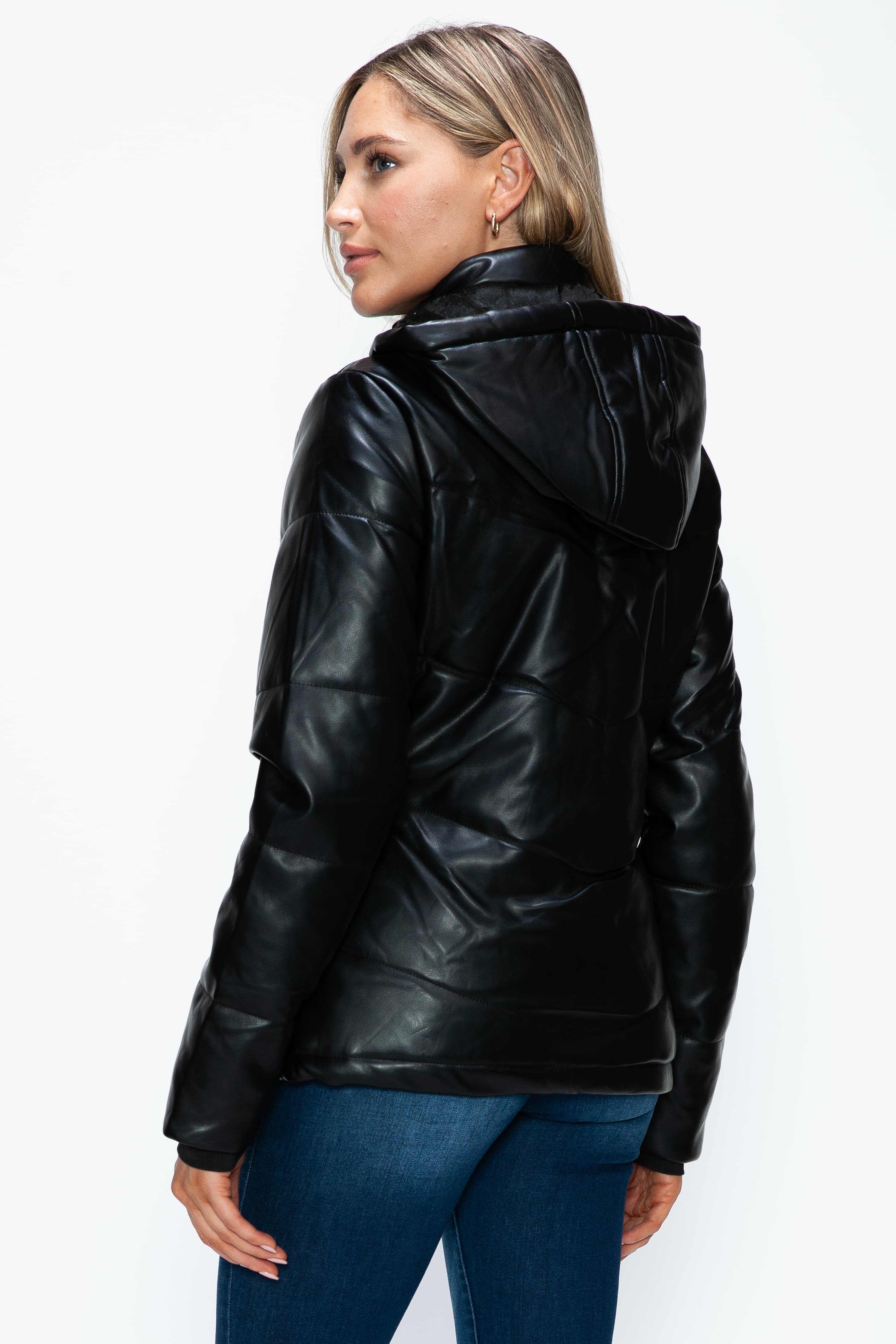 How Dare U Pocketed Zip Up Puffer Jacket with Removable Hood - NeoKira Unlimited