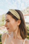 Basic Woven Knot Headband Headbands Leto Collection Sage  