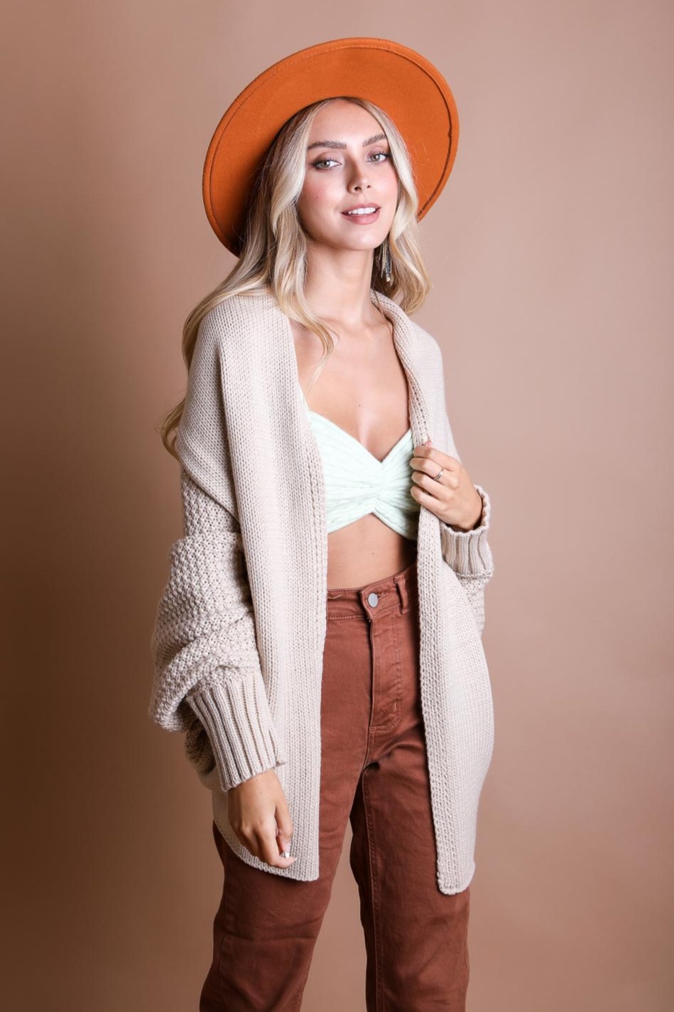 Bat Sleeve Knit Cardigan - NeoKira Unlimited