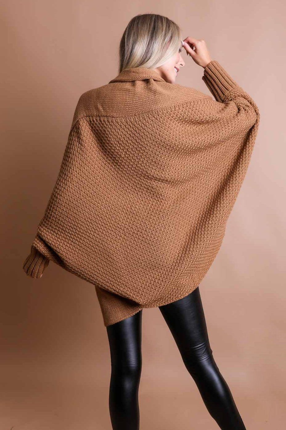 Bat Sleeve Knit Cardigan - NeoKira Unlimited