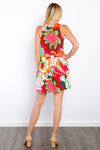 Be Stage Full Size Floral Sleeveless Mini Dress with Pockets Mini Dress Trendsi   