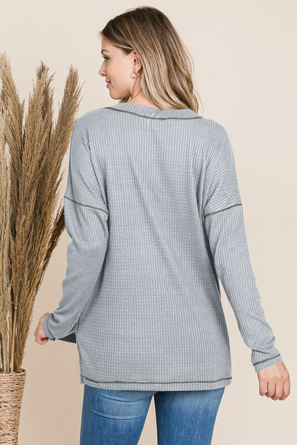Reborn J V Neck Long Sleeve Top - NeoKira Unlimited