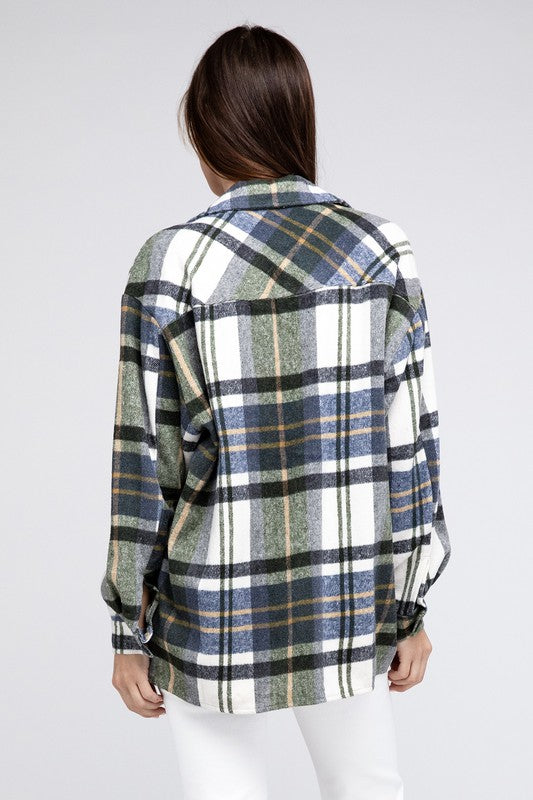 BiBi Textured Shirts With Big Checkered Point Shirt BiBi   