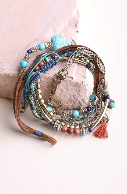 Beaded Suede Bracelet - NeoKira Unlimited