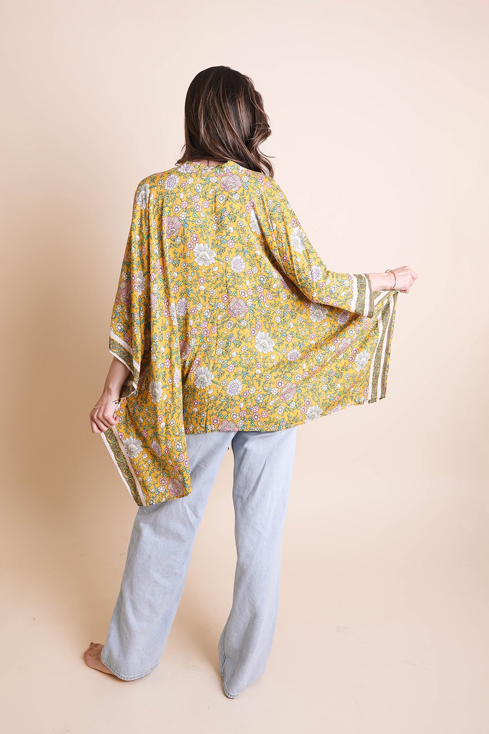 Blossom Tie Front Kimono Wrap - NeoKira Unlimited