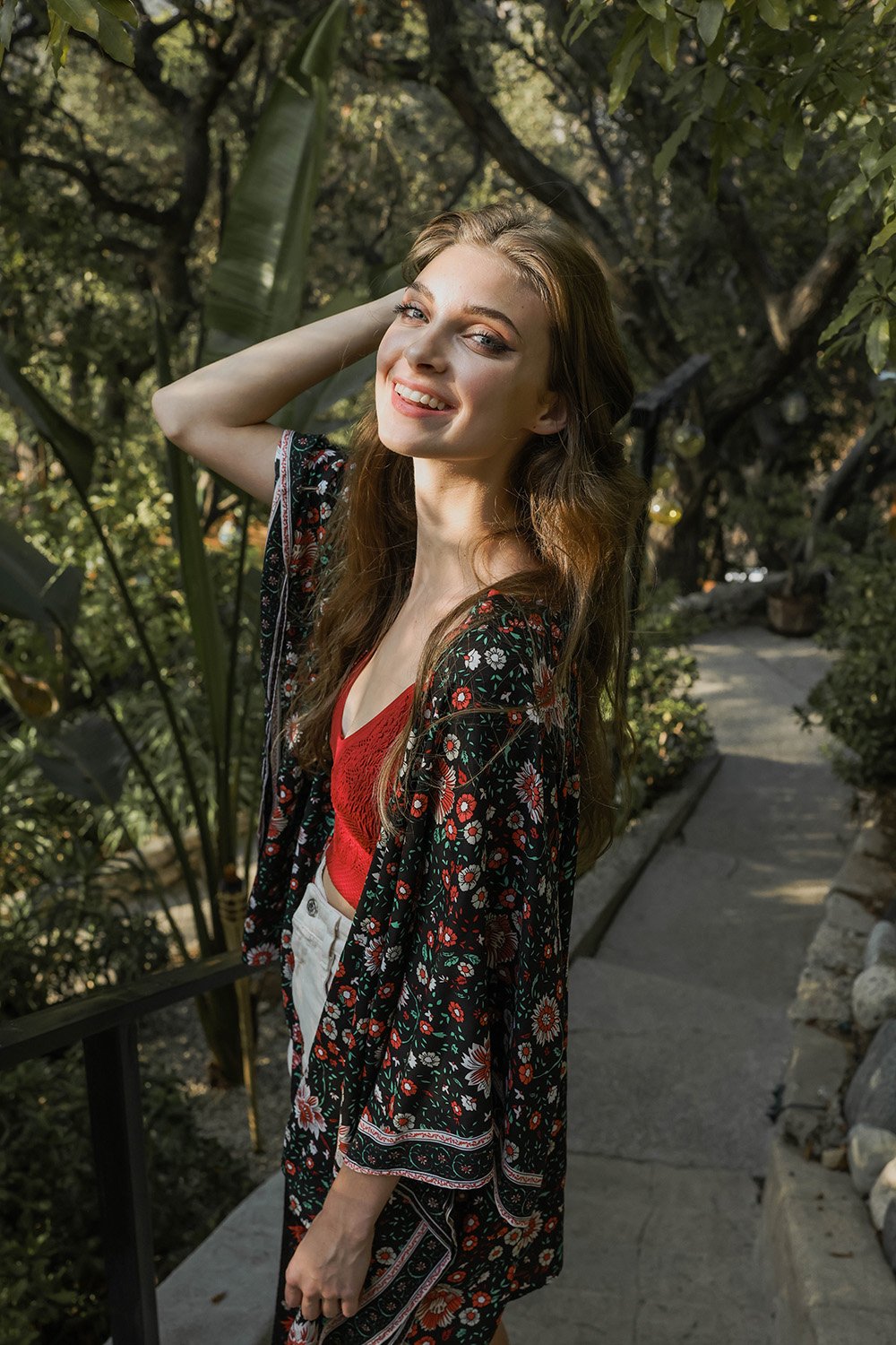 Blossom Tie Front Kimono Wrap - NeoKira Unlimited