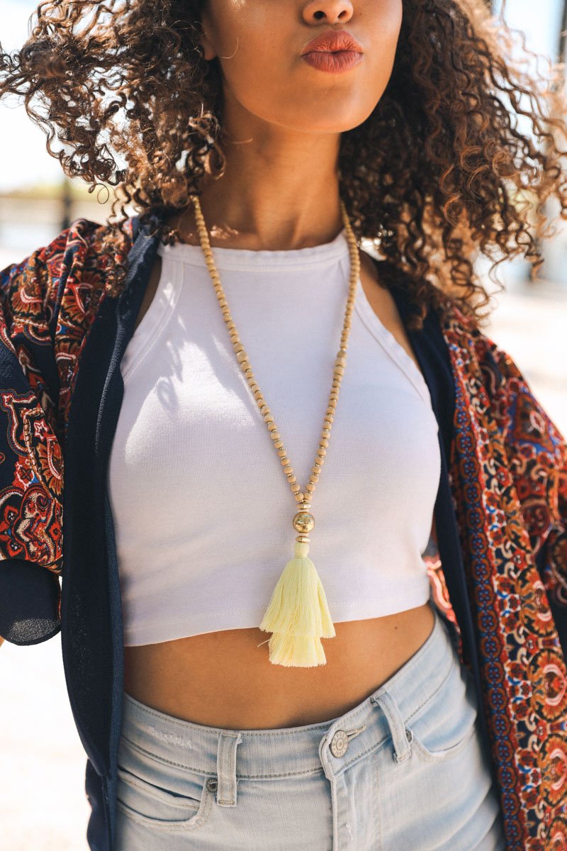 Bohemian Beaded Tassel Necklace - NeoKira Unlimited