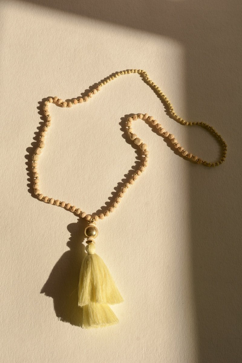 Bohemian Beaded Tassel Necklace Necklaces Leto Collection   