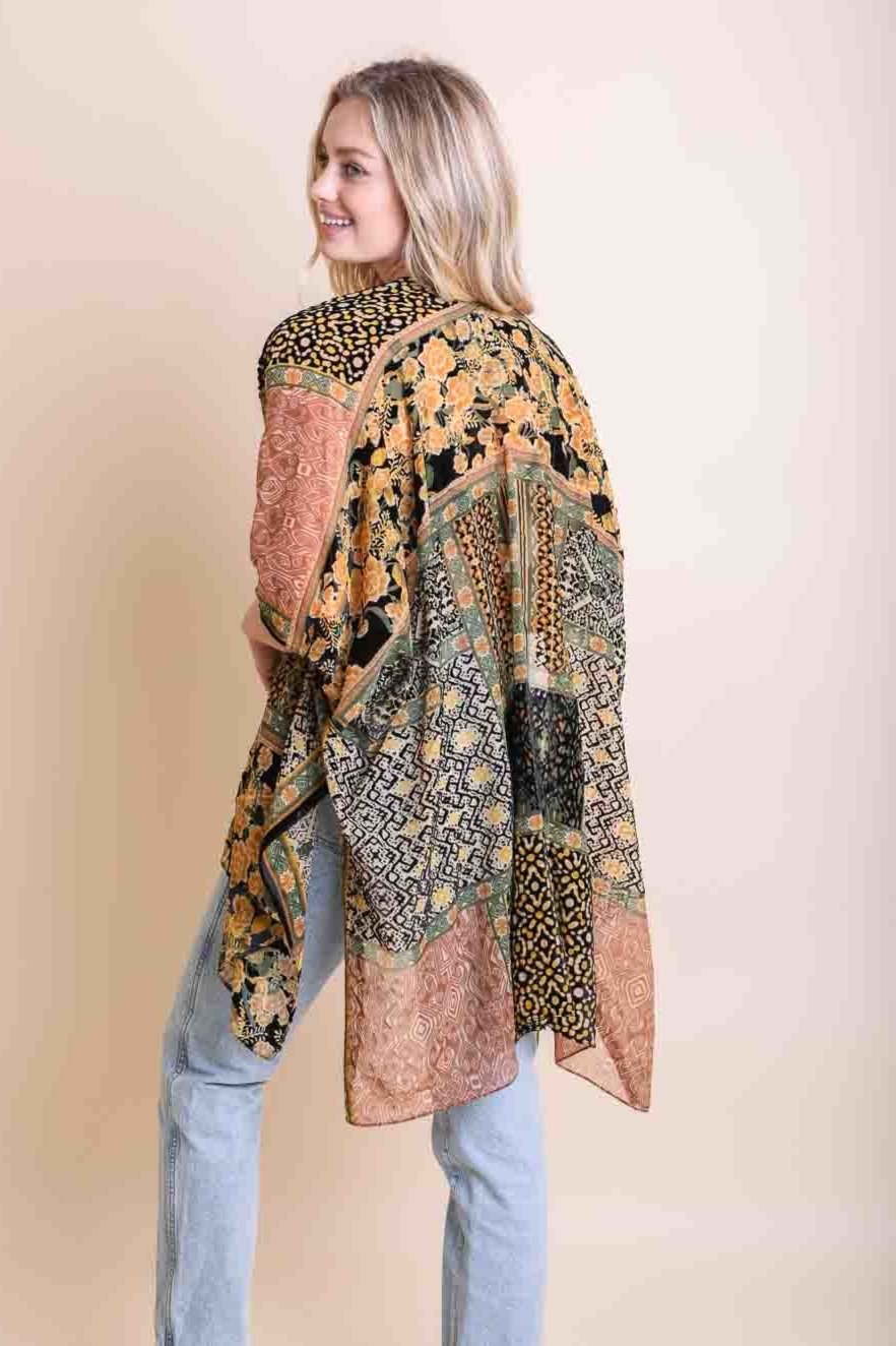 Bohemian Burnout Velvet Kimono - NeoKira Unlimited