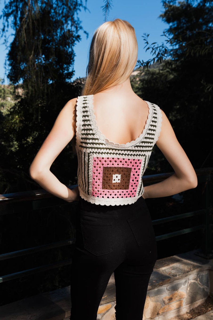 Bohemian Fusion Multi-Patterned Crochet Stitched Top - NeoKira Unlimited