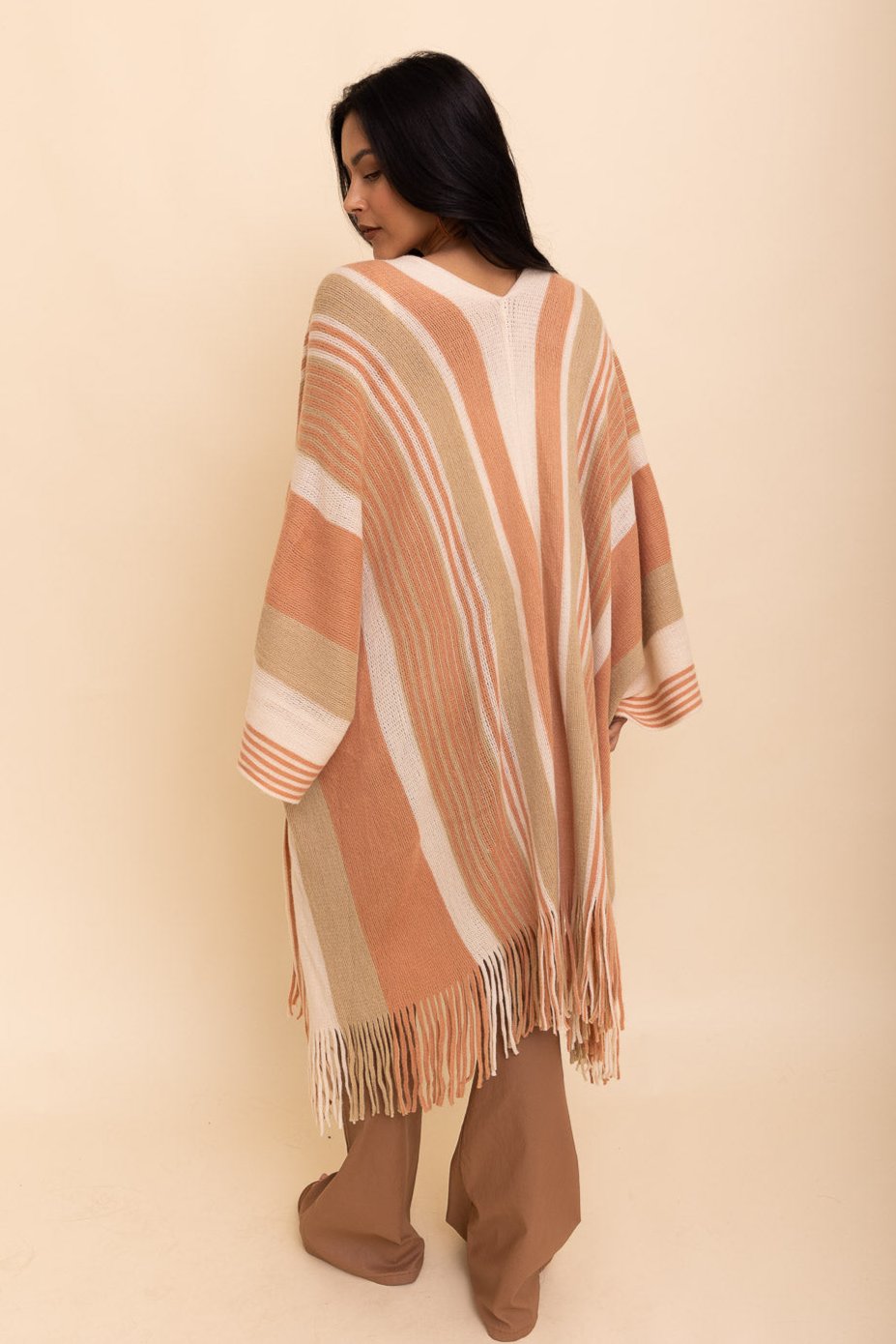 Boho Chic Frayed Edge Ruana - NeoKira Unlimited