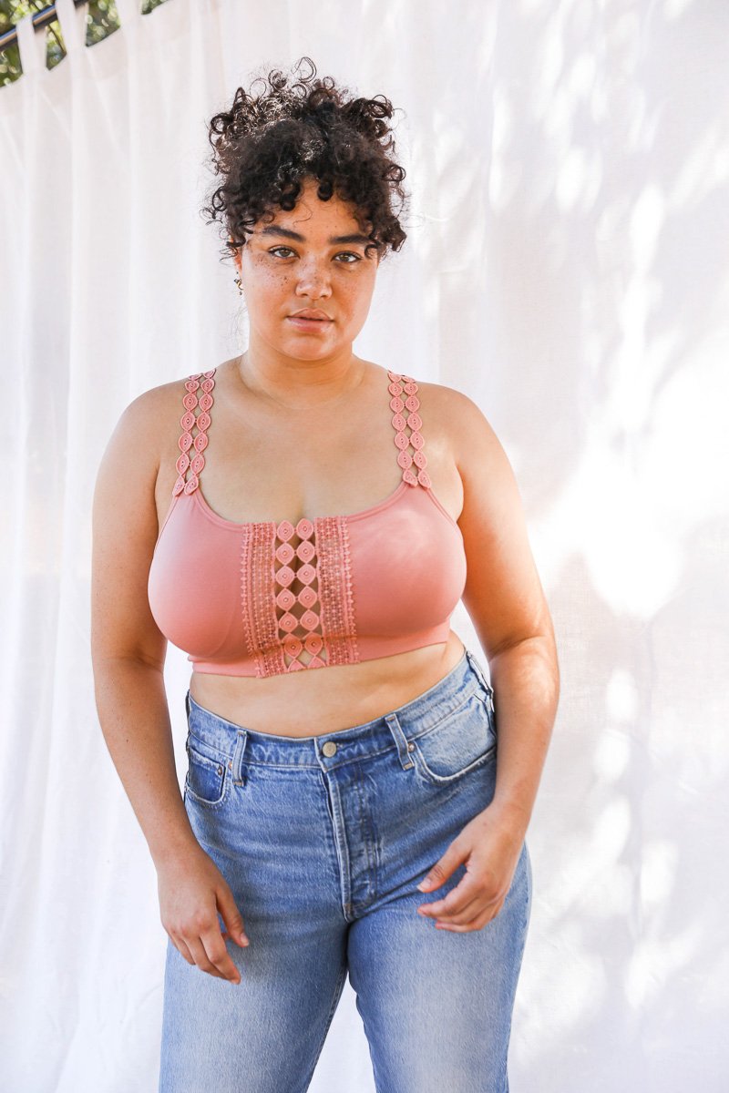 Boho Eye Lace Applique Bralette Plus - NeoKira Unlimited