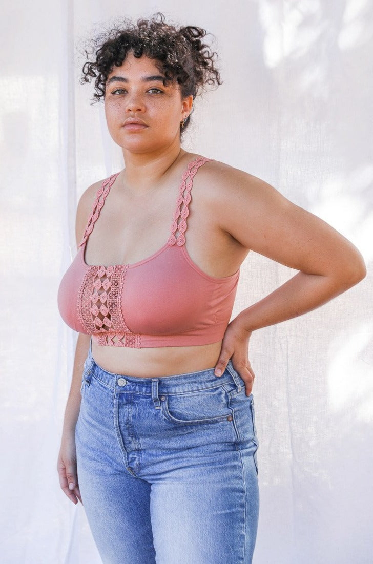 Boho Eye Lace Applique Bralette Plus - NeoKira Unlimited