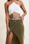 Boho Medallion Macrame Belt Belts Leto Collection Natural  