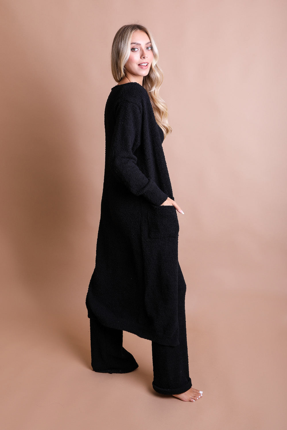 Ultra-soft Boucle Longline Cardigan - NeoKira Unlimited