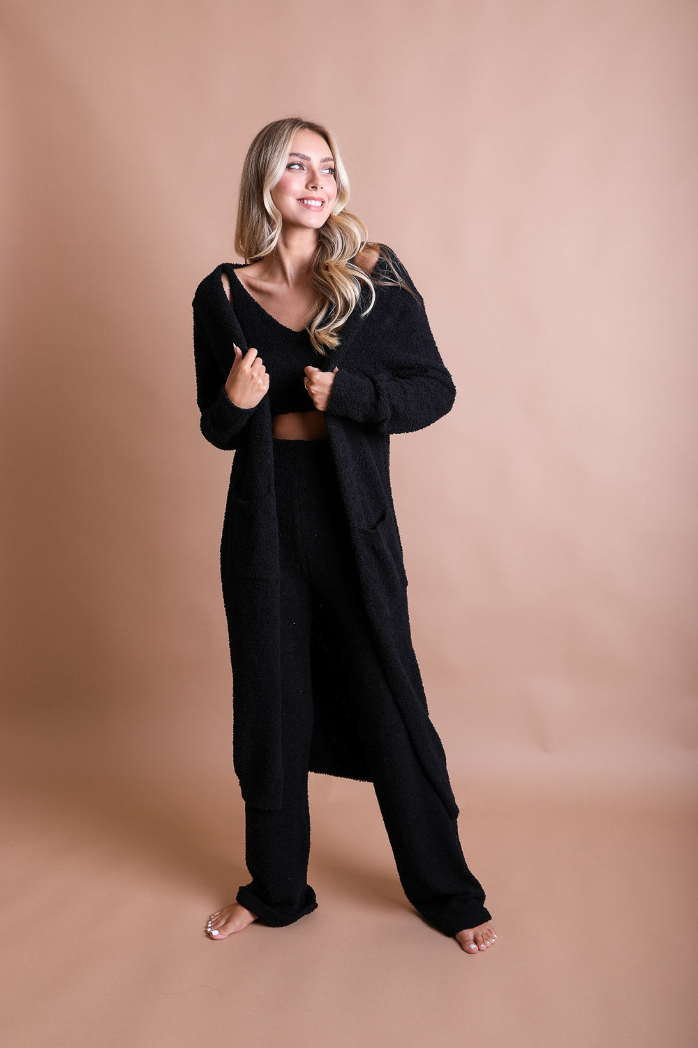 Ultra-soft Boucle Longline Cardigan - NeoKira Unlimited