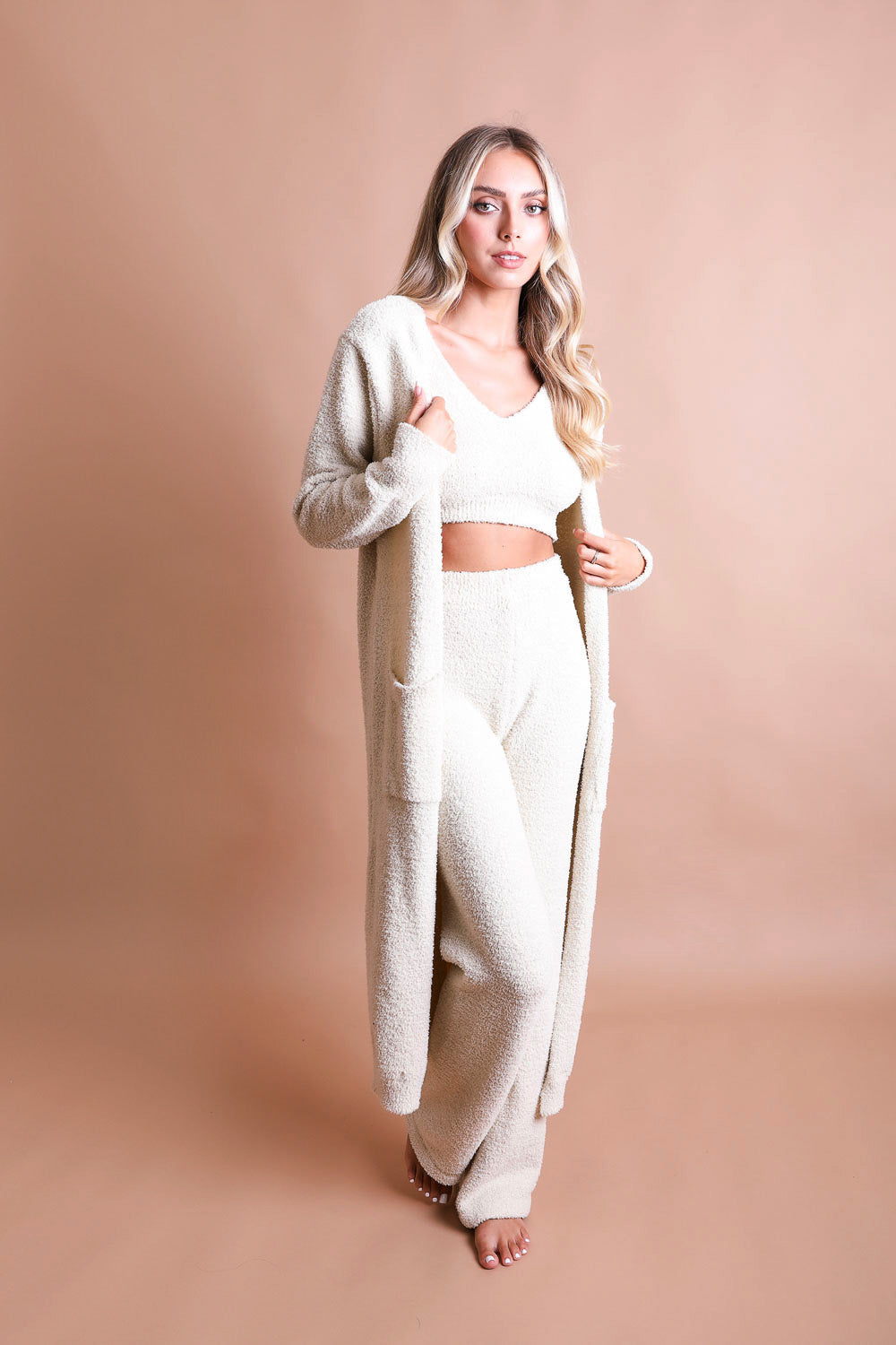 Ultra-soft Boucle Longline Cardigan - NeoKira Unlimited